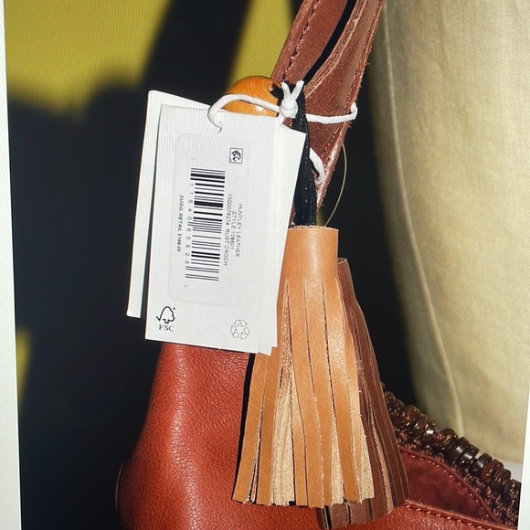 NWT THE SAK Leather Vintage Finish Shoulder Bag Brick Red - Picture 8 of 8
